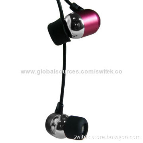 Noise-cancelling Metal In-ear Earphones for iPhone/Mobile Phones with 3.5mm Plug, Supper Bass